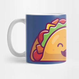 Cute Mustache Taco Cartoon Mug